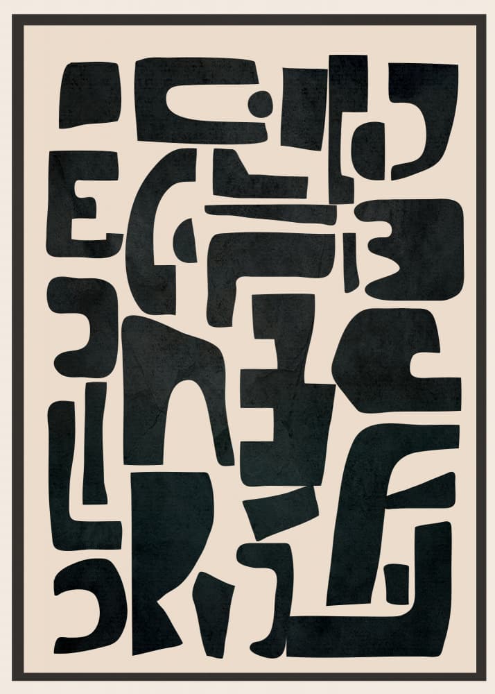 Modern Abstract Shapes by Nadjaa — canvas wall art