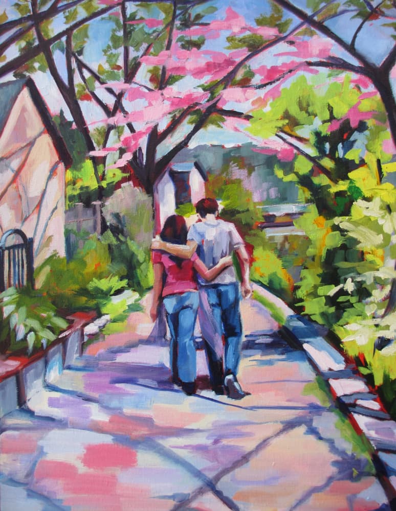 Vibrant Springtime Romance by Maxine Shore — canvas wall art
