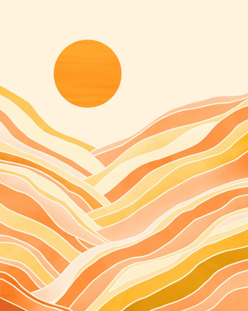 Golden Mountain Sunset 2 by Kristian Gallagher — canvas wall art