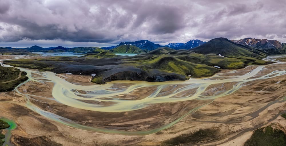 Braided River Landscape by James Zhen Yu — canvas wall art