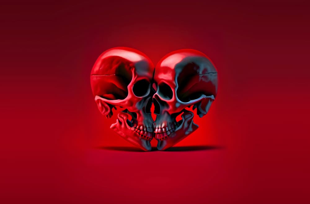 Gothic Skull Heart by Artem Pozdniakov — canvas wall art