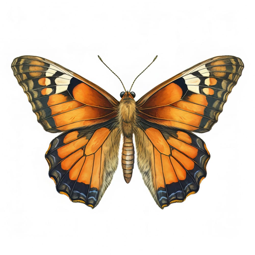 Elegant Orange Butterfly by Bilge Paksoylu — canvas wall art