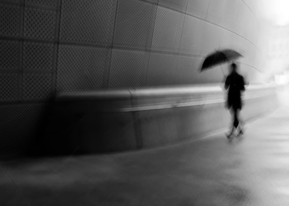 Rainy City Walk by HAN dong hee — canvas wall art