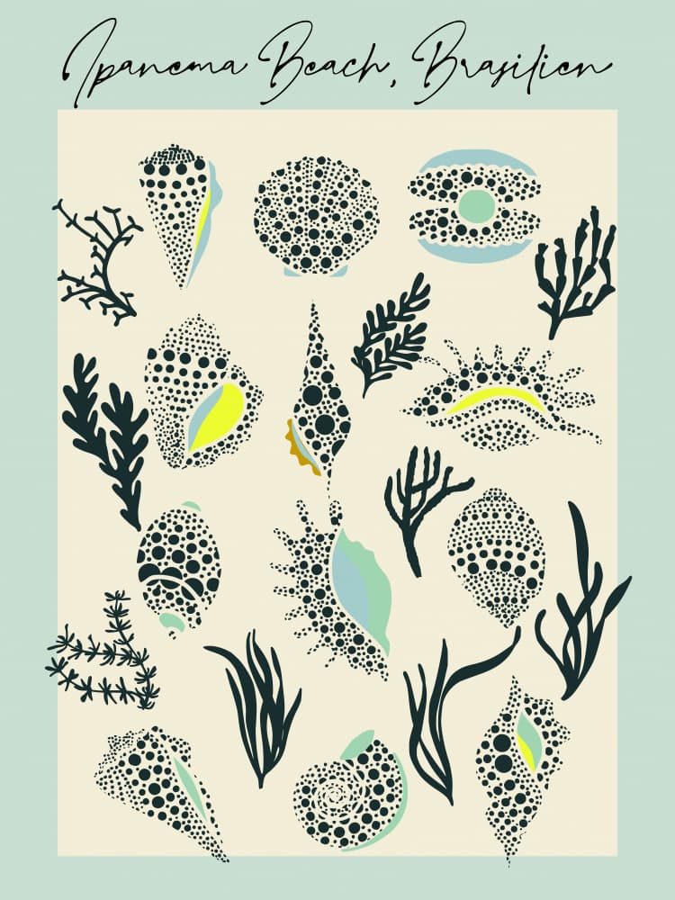 Ipanema Dotted Shells by Annick — canvas wall art