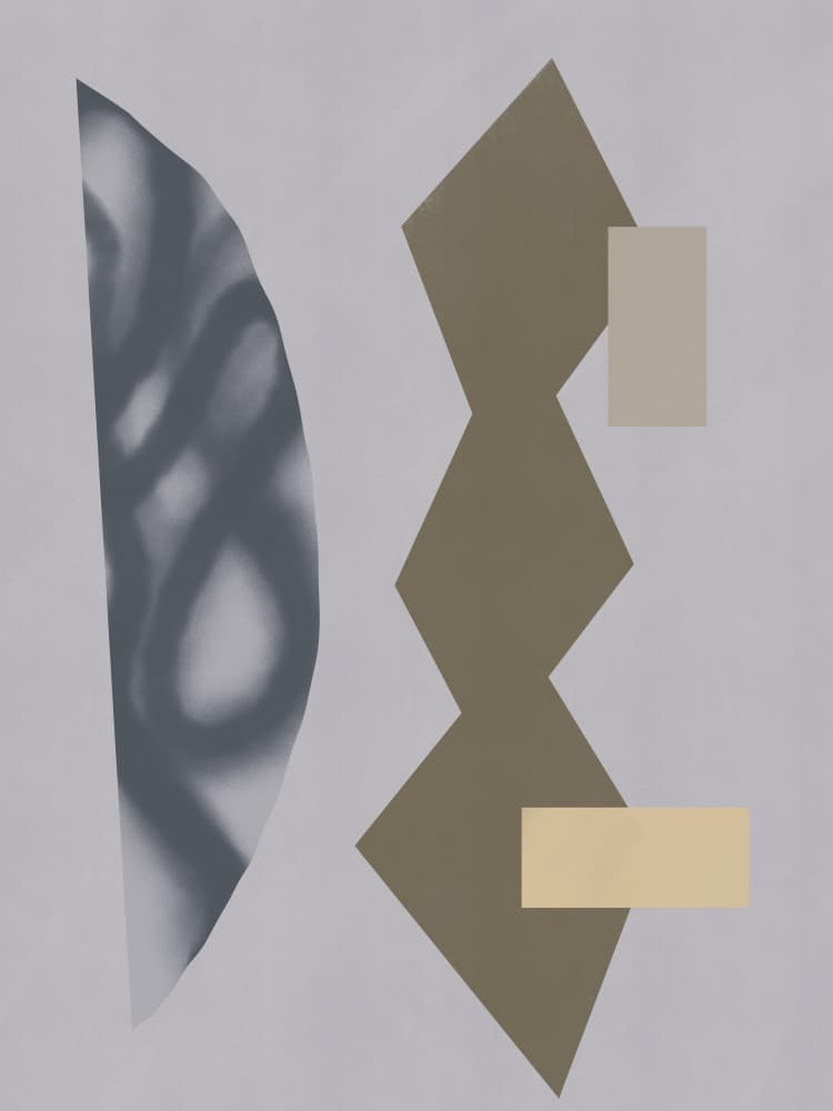 Neutral Abstract Geometry by Little Dean — canvas wall art