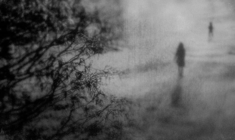 Misty Figures Walking by Teruhiko Tsuchida — canvas wall art