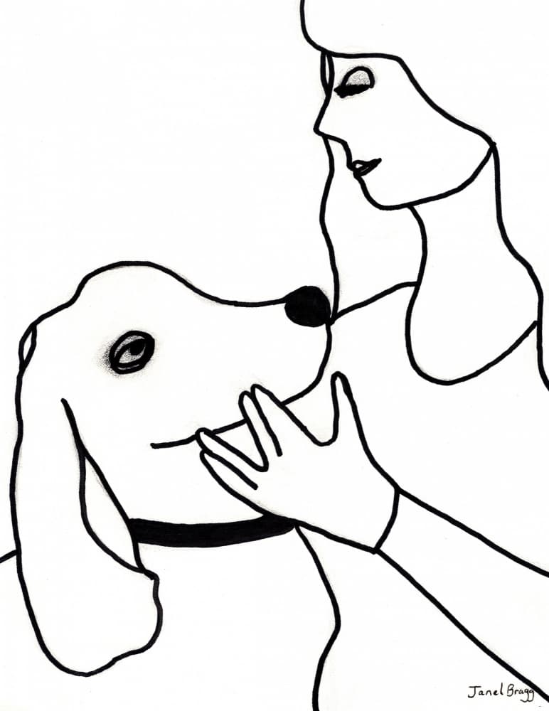 Woman's Best Friend by Janel Bragg — canvas wall art