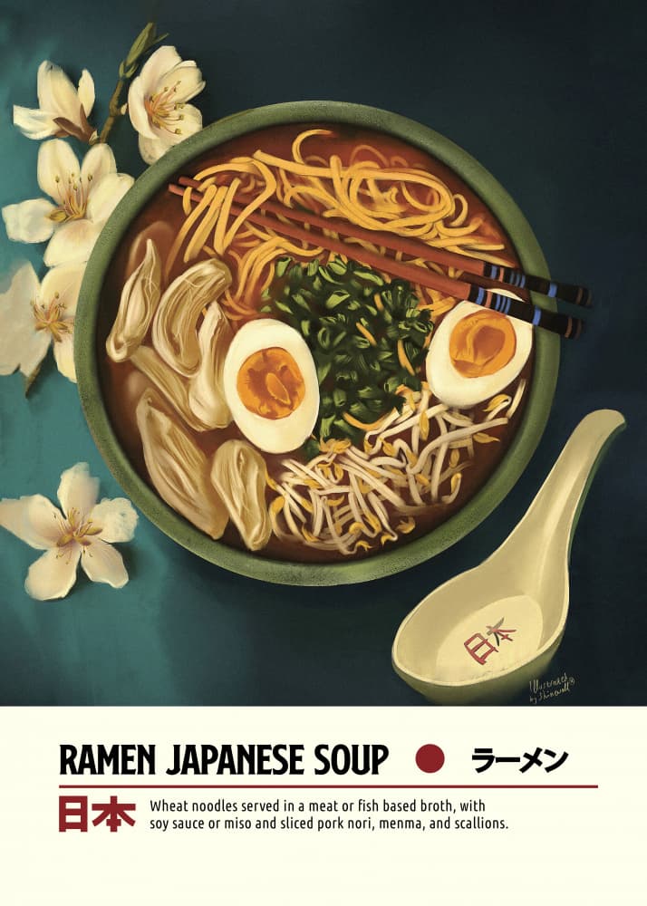Ramen by Dion Gem — canvas wall art