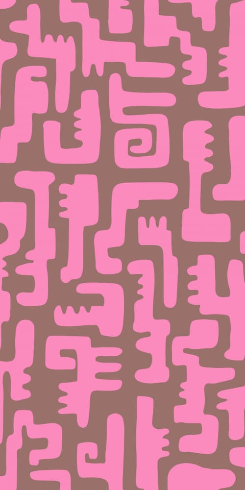 Pink Abstract Maze by Sanne Paul — canvas wall art