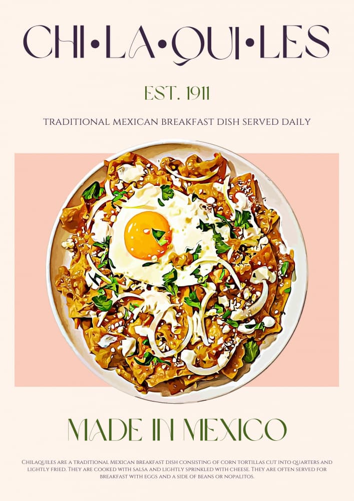 Mexican Chilaquiles Breakfast by Nazma Khokhar — canvas wall art