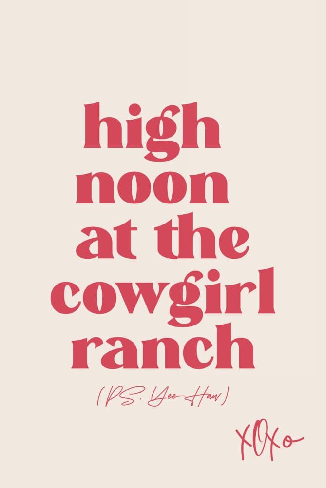 High Noon Cowgirl Ranch by Oju Design — canvas wall art