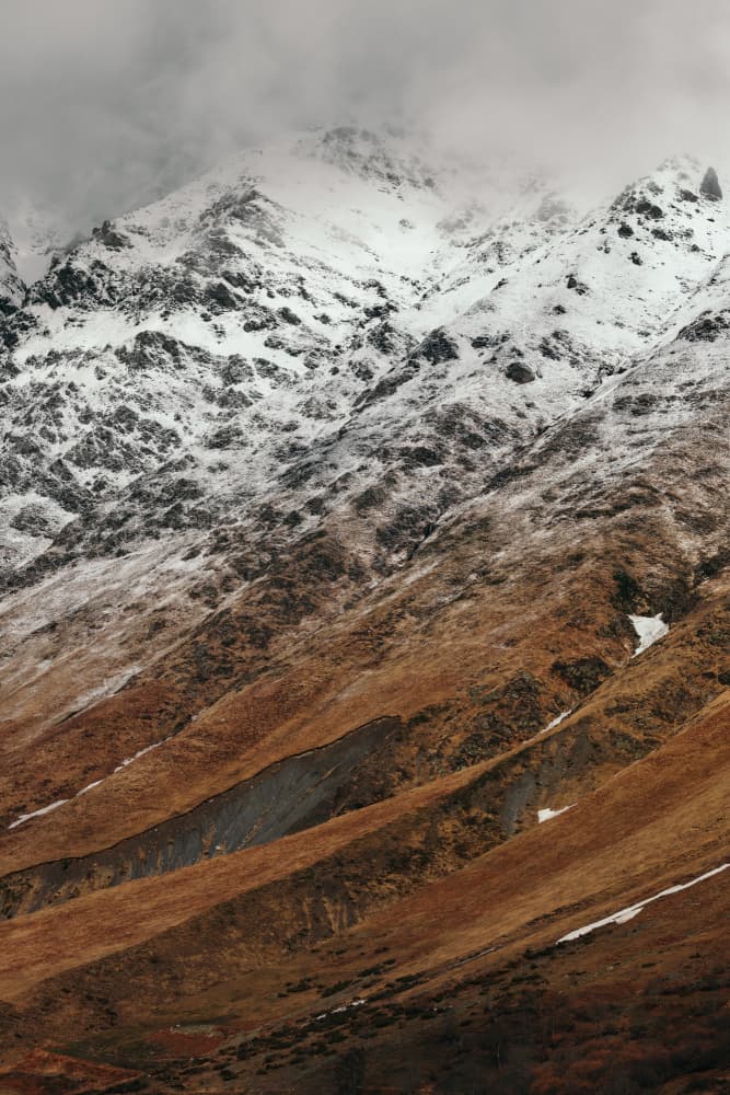 Snowy Peaks Golden Slopes by Javier Pardina — canvas wall art
