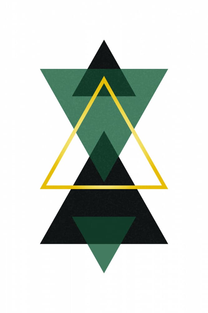 Modern Green Geometry by jay stanley — canvas wall art