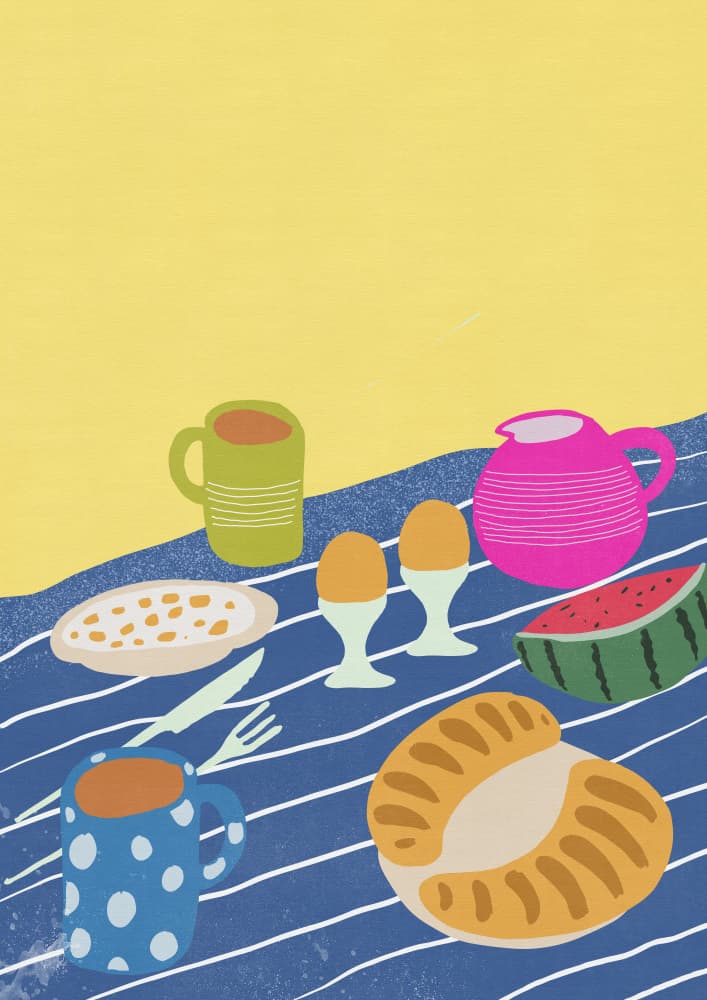 Happy Summer Breakfast by Nicholas — canvas wall art