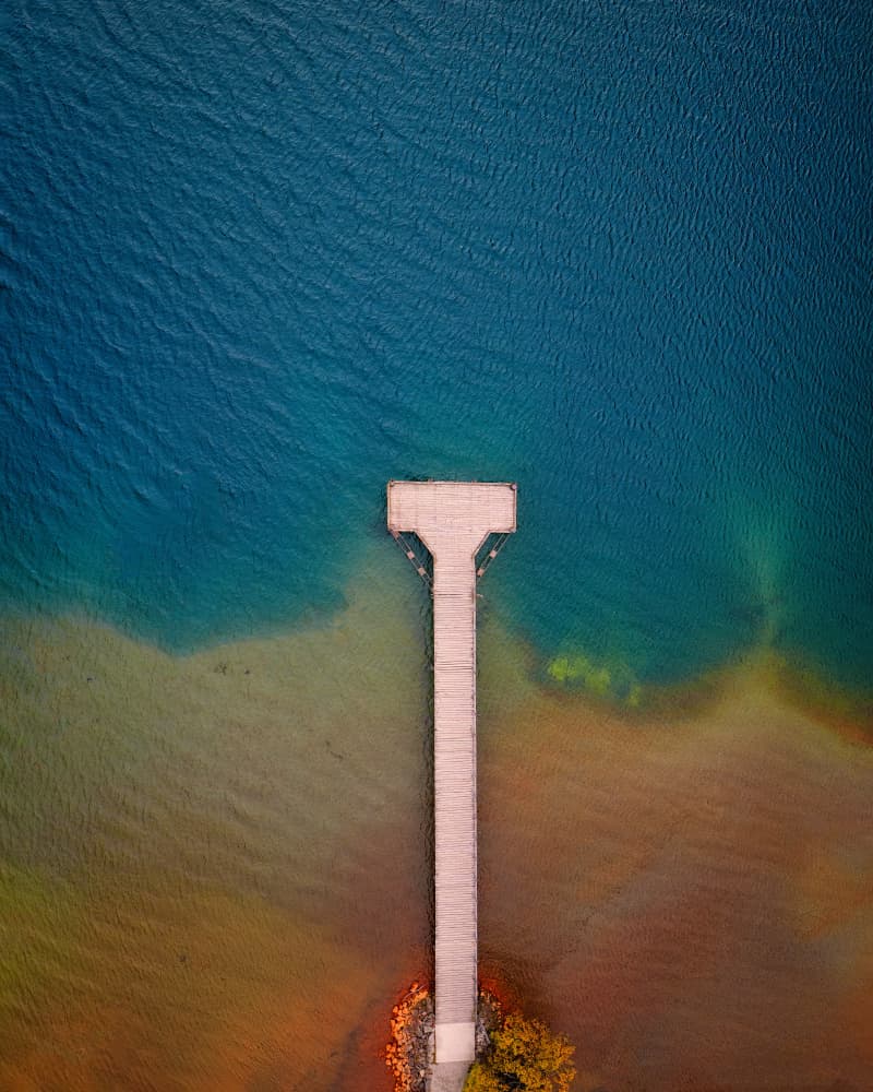 Tranquil Pier View by Michael Zheng — canvas wall art