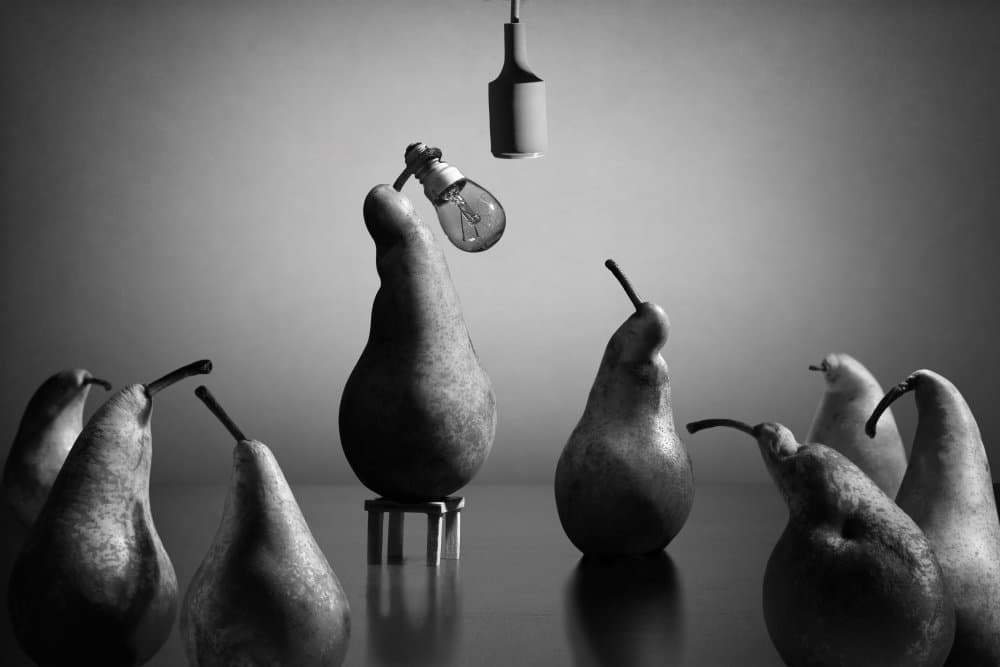 Pears and an Idea by Victoria Glinka — canvas wall art