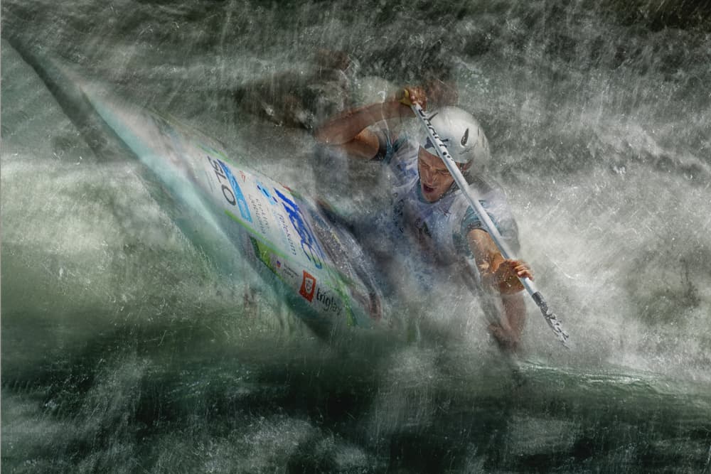 White Water Kayaking by Milan Malovrh — canvas wall art