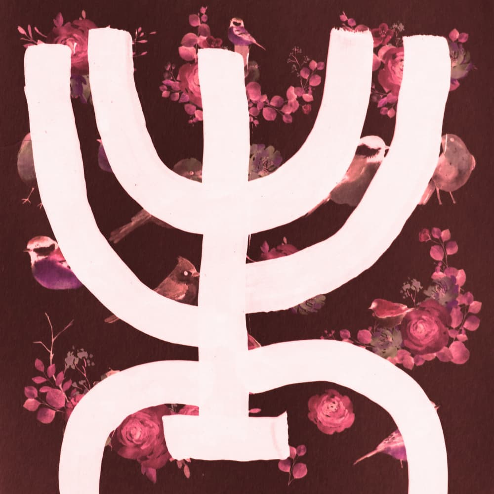 Floral Candelabra Birds by Santhosh ch — canvas wall art