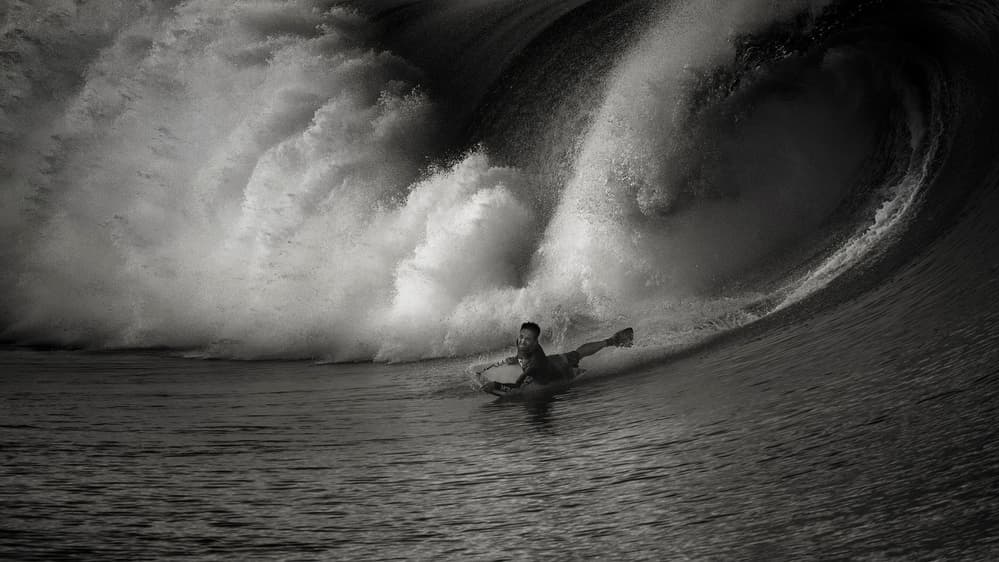Riding the Barrel Wave by Mathilde Guillemot — canvas wall art