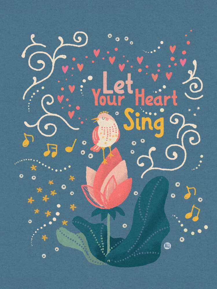 Let Your Heart Sing by Aia Ueno — canvas wall art