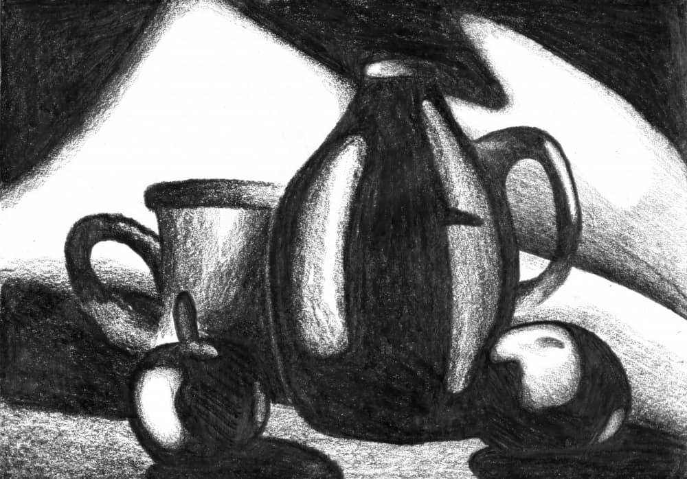 Dramatic Still Life Drawing by Kulik — canvas wall art