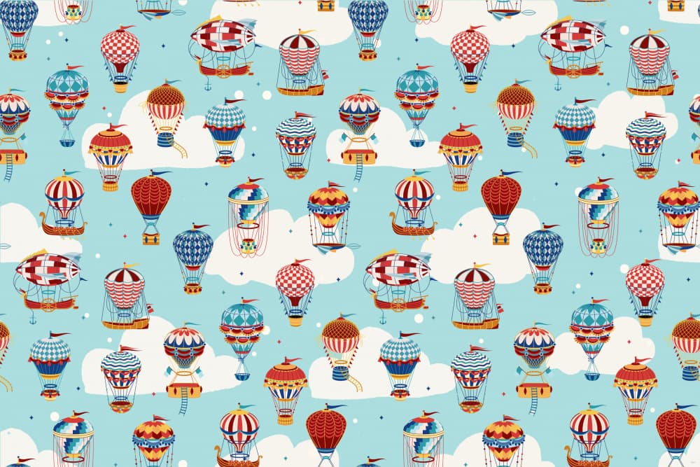 Whimsical Hot Air Balloons by Sue Skellern — canvas wall art