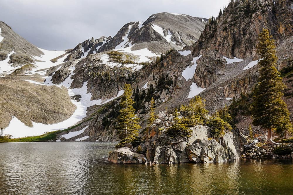 Alpine Lake Rocky Island by Del Mundo Portraits — canvas wall art