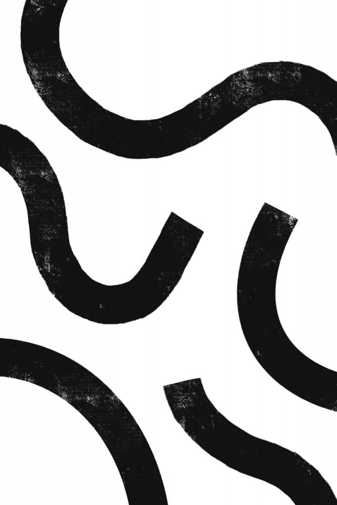 Curved Monochrome Paths by uplusmestudio — canvas wall art