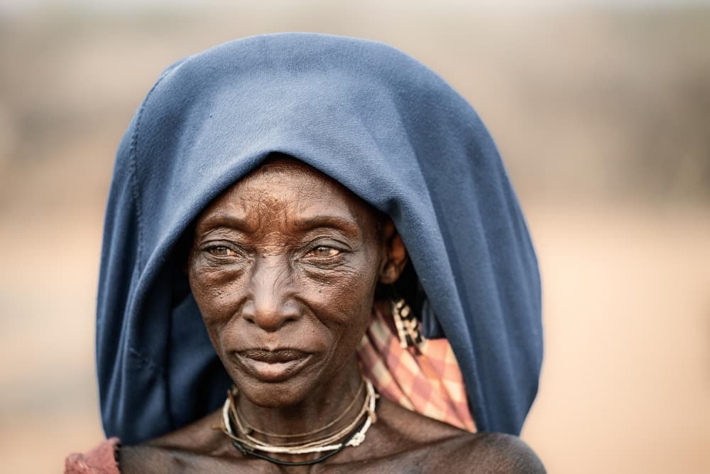 Elderly African Portrait by Trevor Cole — canvas wall art