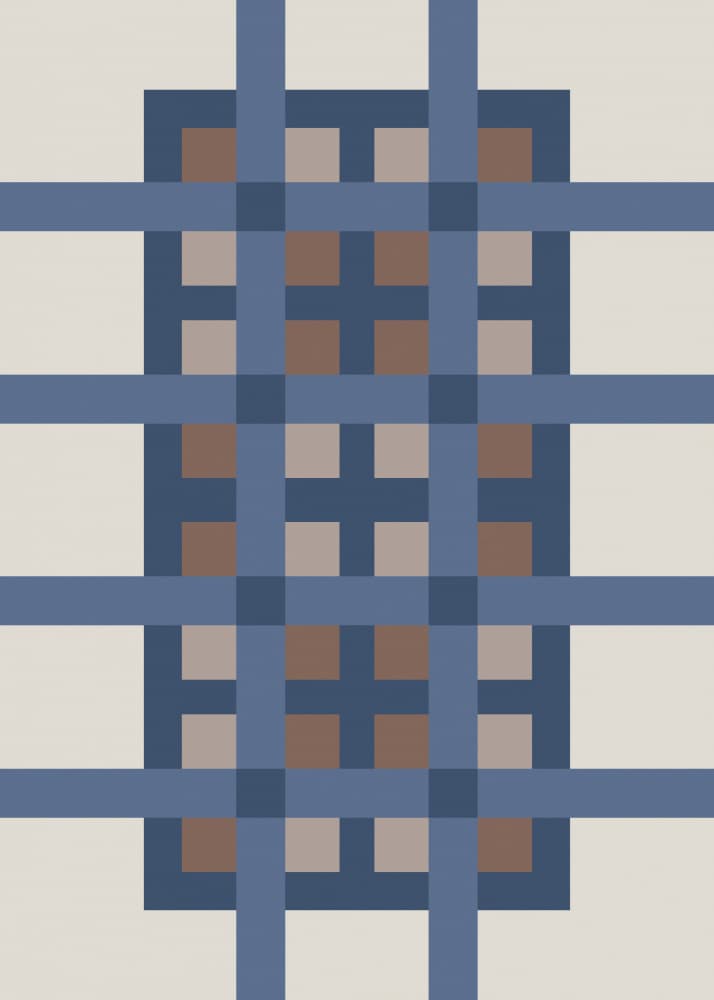 Calm Geometric Grid by Paperago — canvas wall art