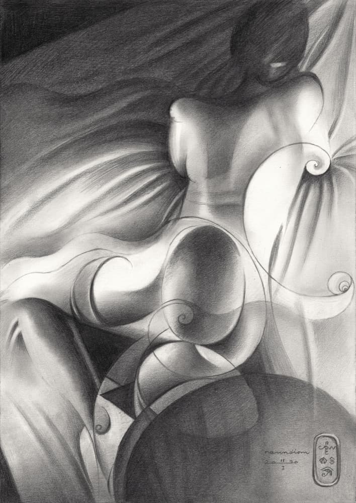 Ethereal Female Form by Corné Akkers — canvas wall art