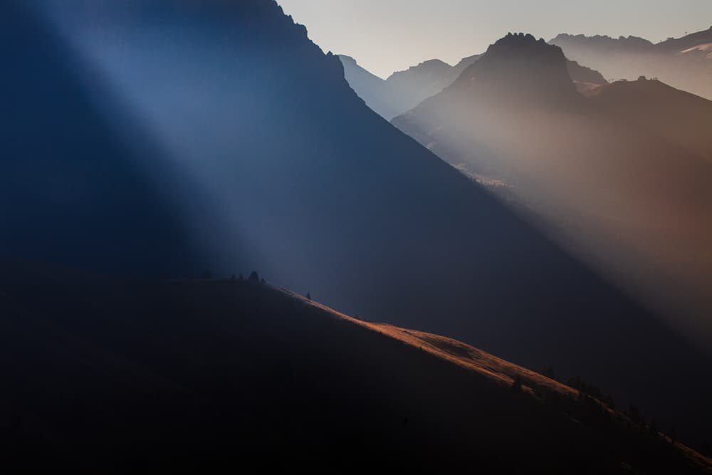 Mountain Light Rays by Peter Svoboda MQEP — canvas wall art