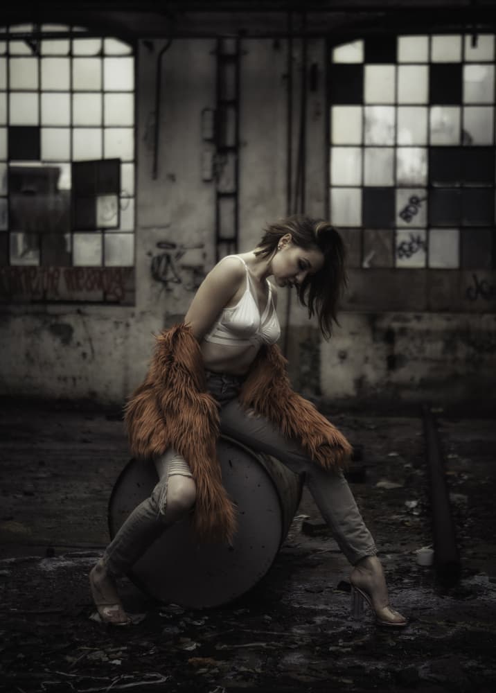 Urban Grunge Fashion Portrait by Georgios Bero — canvas wall art