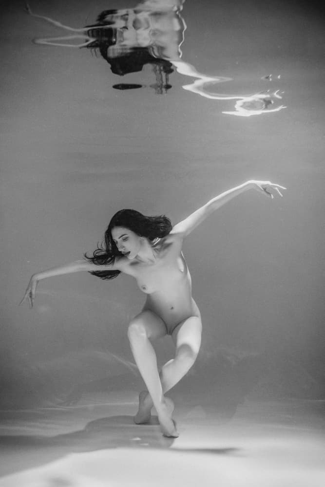 Elegant Underwater Nude by Zanna — canvas wall art