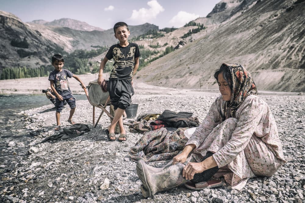 Traditional Mountain Laundry by Marcel Rebro — canvas wall art