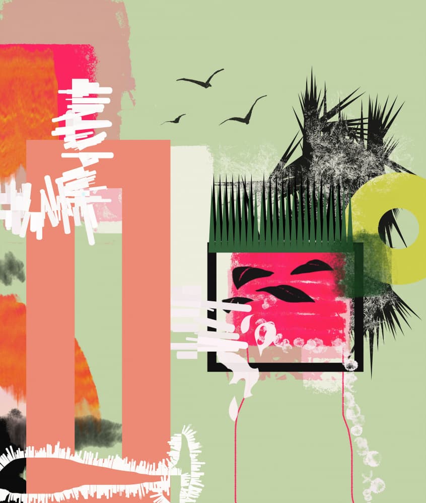 Vibrant Abstract Landscape by Pelin Atilla — canvas wall art