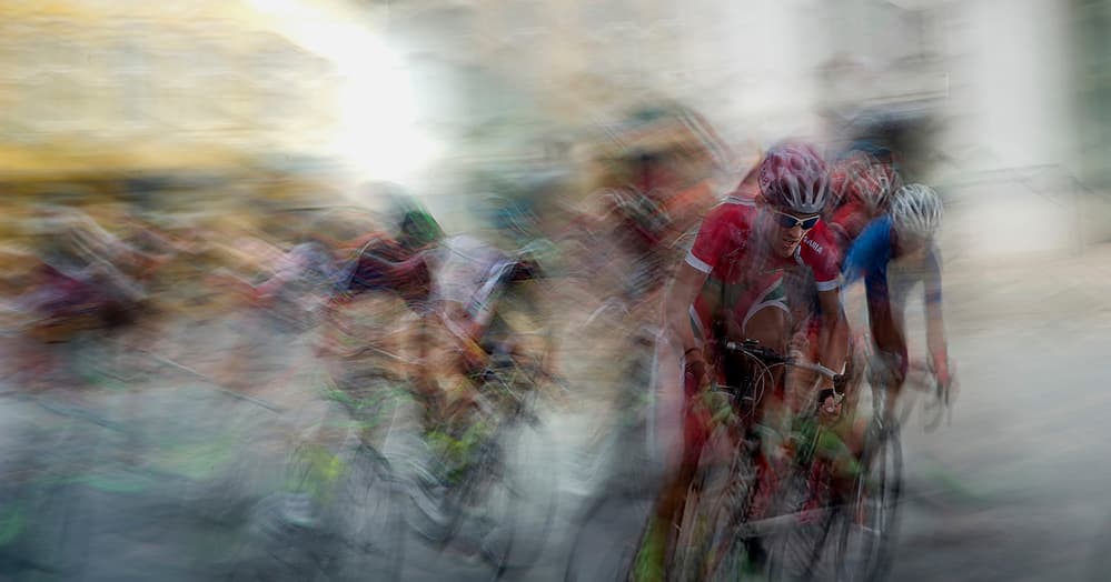Dynamic Bike Race by Milan Malovrh — canvas wall art