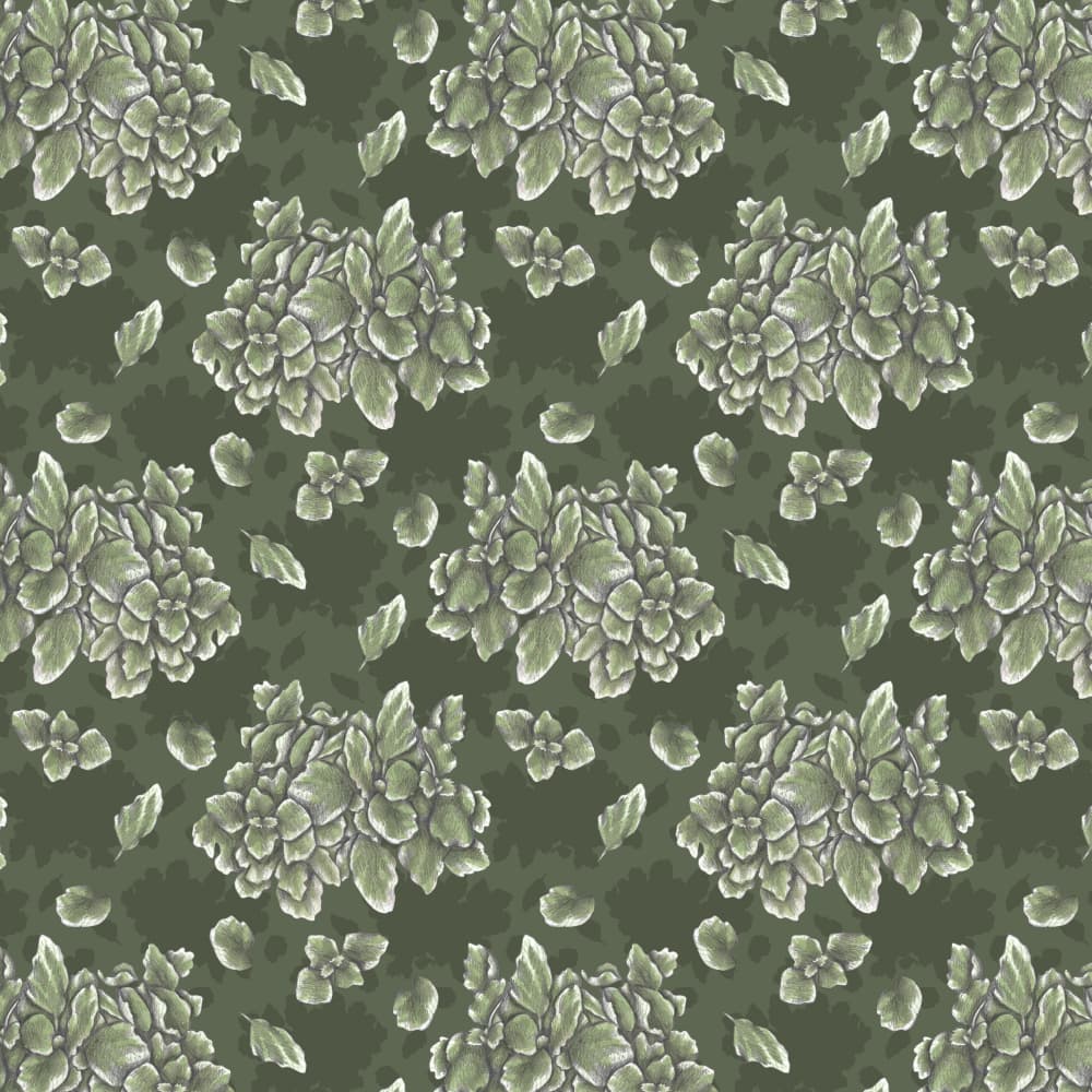Green Botanical Pattern by Cecilia Battaini — canvas wall art