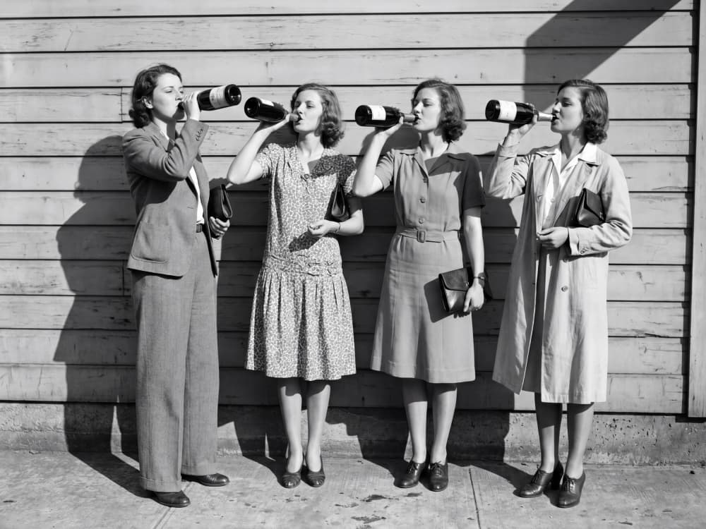 Vintage Ladies Celebrating by Andreas Magnusson — canvas wall art
