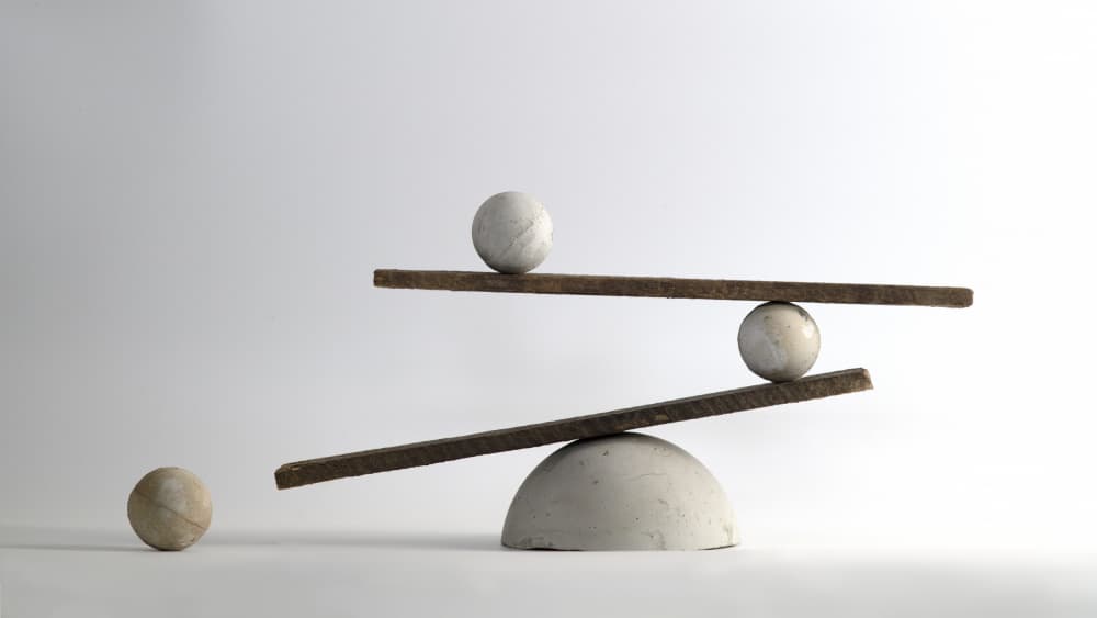 Delicate Stone Balance by FranzStaab — canvas wall art