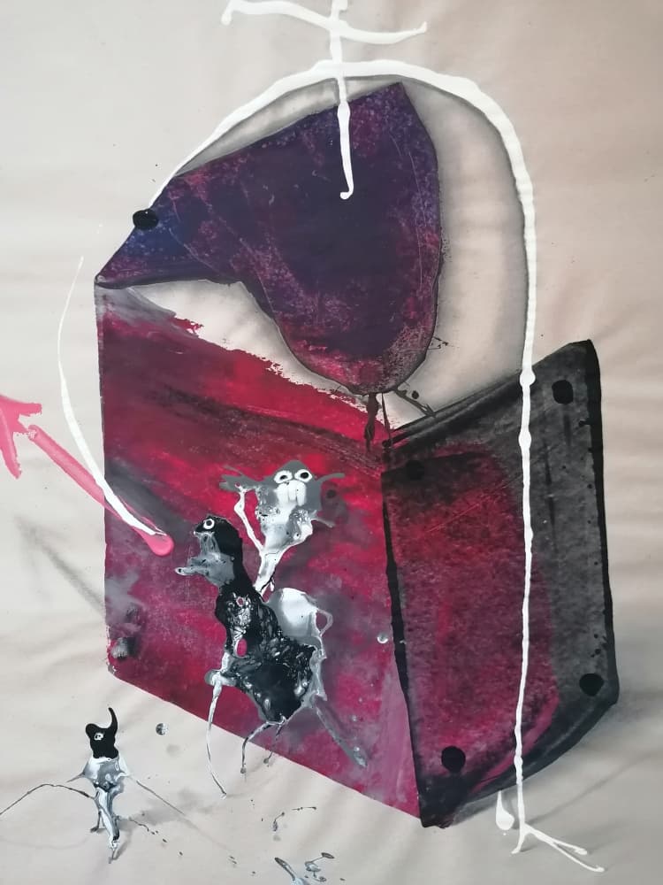 Dramatic Abstract Creatures by Stefano Mazzolini — canvas wall art