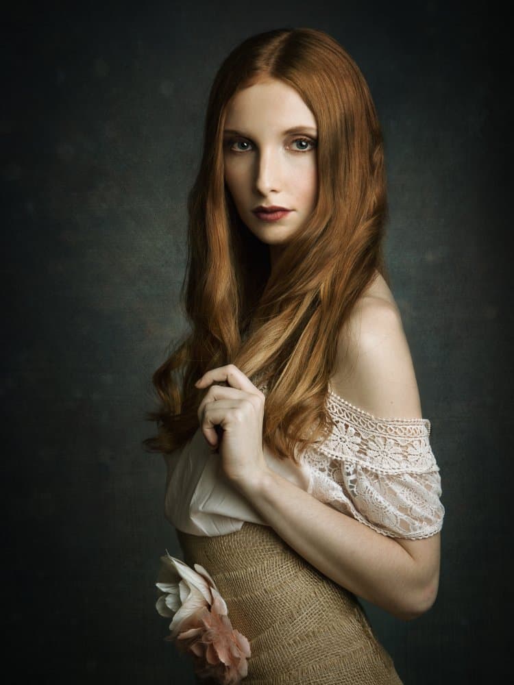 Gentle Redhead Portrait by Siegart — canvas wall art