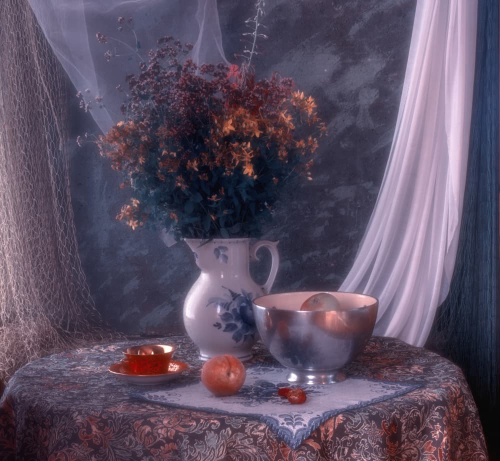 Vintage Floral Still Life by UstinaGreen — canvas wall art