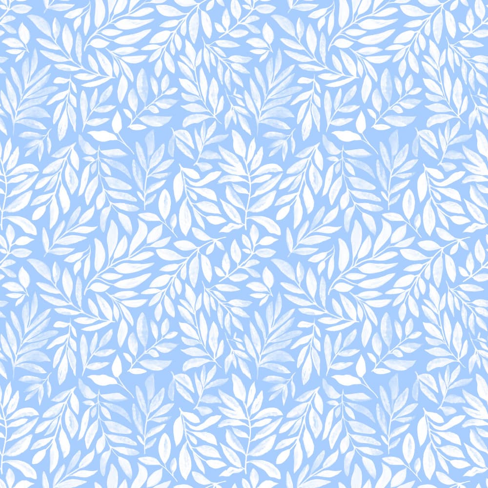 White Botanical Pattern by Kristian Gallagher — canvas wall art