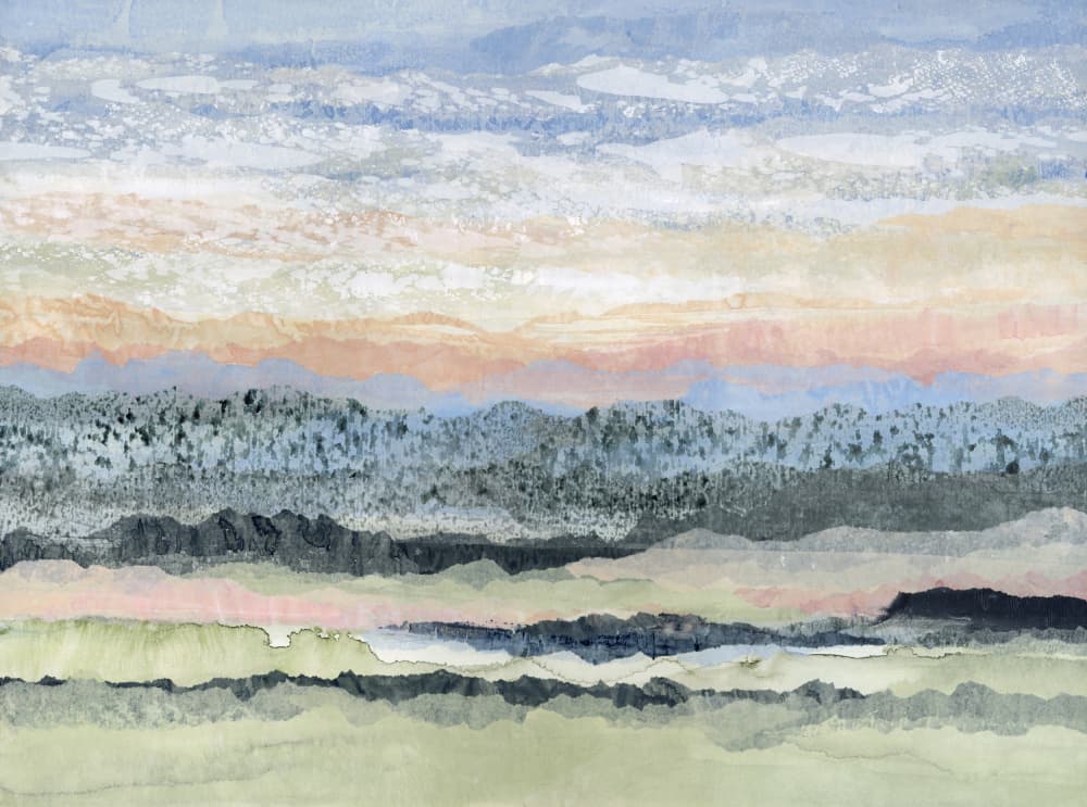 Serene Layered Landscape by Lara Eckerman — canvas wall art