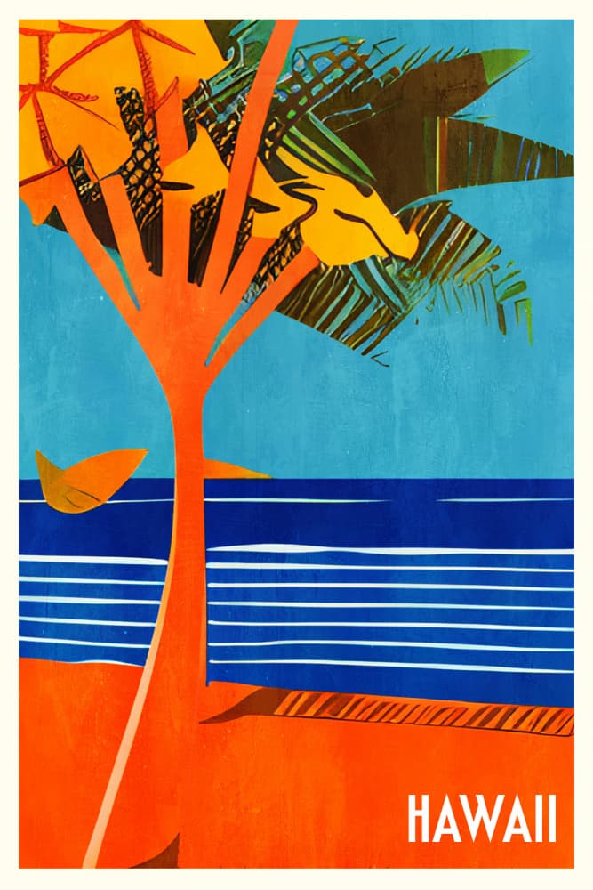Hawaii, 1955 by Bo Anderson — canvas wall art