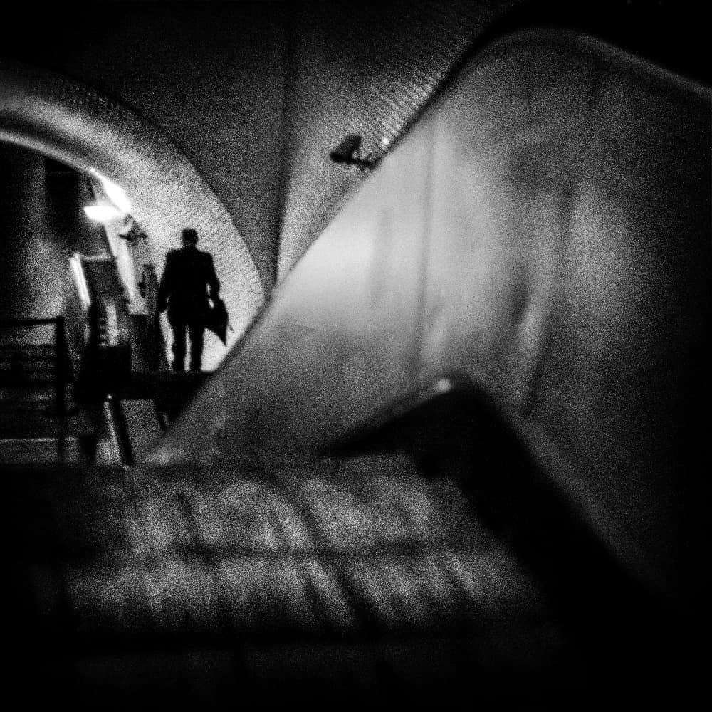 Solitary Subway Figure by Paulo Abrantes — canvas wall art