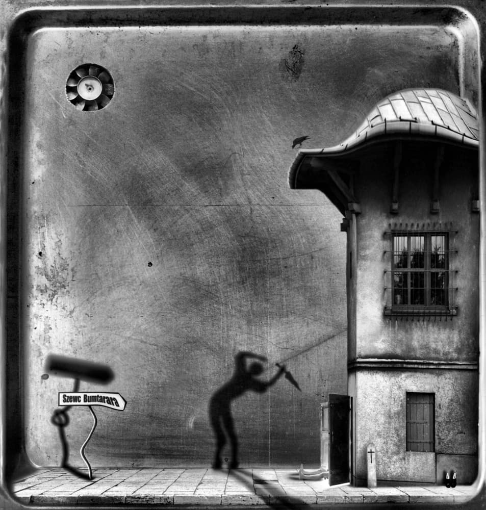 Surreal Street Shadow by Wojciech Pokora — canvas wall art