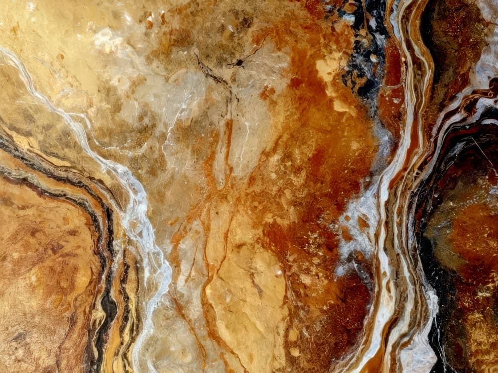 Golden Onyx Flow by Alpenglow Workshop — canvas wall art
