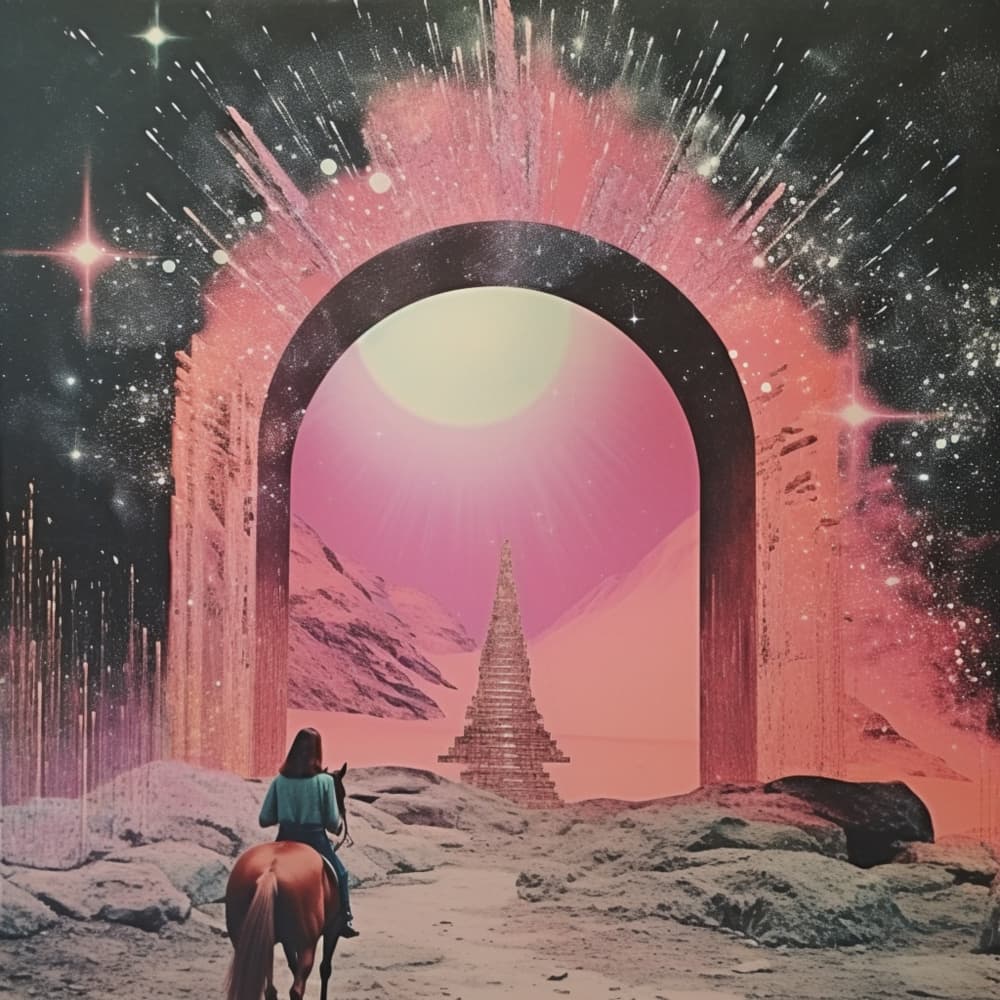Cosmic Desert Journey by Samantha Hearn — canvas wall art
